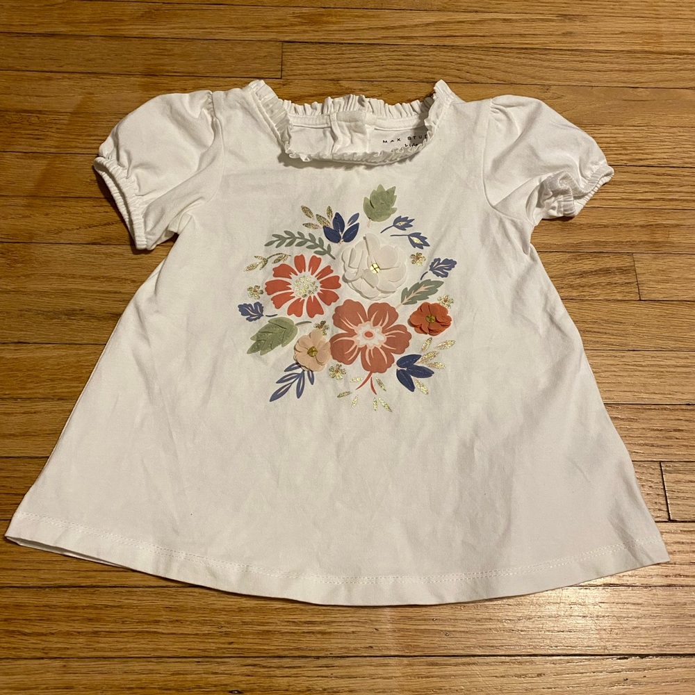 Max Studios Kids Girl 24 mo Short Sleeve Dress Flowers